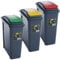 Pack of 3 Recycling Bins 25L 25 Litre Plastic Recycle Dust Bin Kitchen Garden (Red/ Green / Yellow)