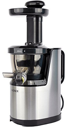 VASNER Entsafter Edelstahl Saftpresse Obstpresse für Säfte aus Obst und Gemüse Slow Juicer