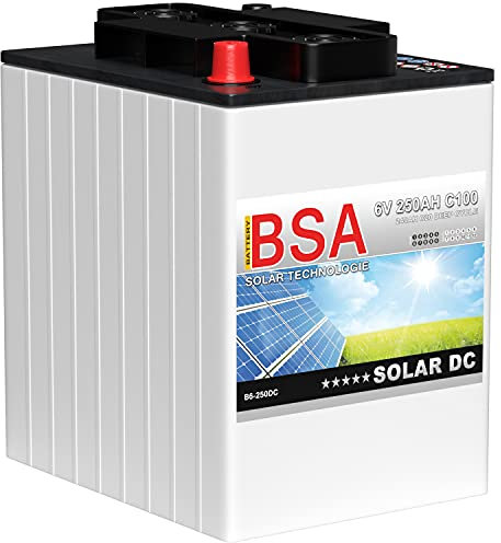 BSA Solarbatterie 6V 250Ah Wohnmobil Versorgungsbatterie Solar Batterie 240Ah 225Ah
