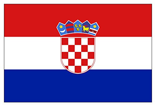 2er Set Kroatische Kroatien Horvatia Croatia Flagge Fahne Aufkleber Vinyl Stickers 10cm