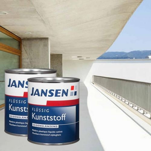 2 x Jansen Flüssig Kunststoff weiß 2,5l - 5 Liter Vorteilspack - Flüssigkunststoff