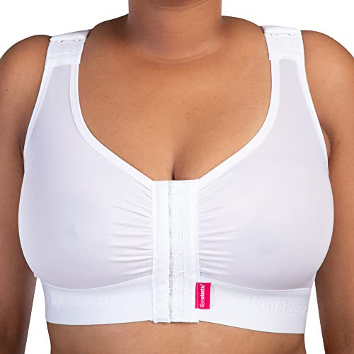 LIPOELASTIC PI Extra Kompressions-BH - Nahtloser Baumwolle BH für Brustoperationen, verstellbare Träger (DE/NL/SE/PL, Alphanumerisch, 3XL, Regular, Regular, Weiß)