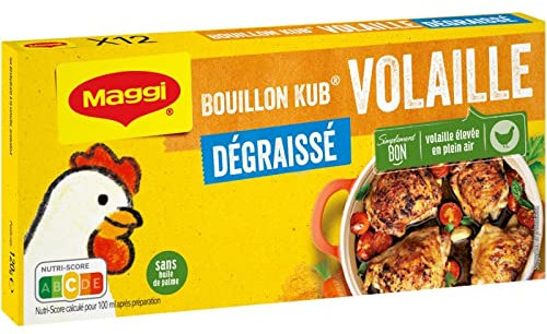Nestle Maggi – Brühe, Kub Geflügel, Fettdefett, 120 g, 4 Stück