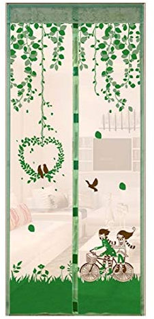 Zanzariera Magnetica per finestre - Contro Insetti - Tenda - Mosche - Zanzare - Casa - Camera - Arredamento - Colore Verde - 210 X 90 cm