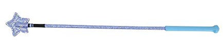 HySCHOOL Reitstern-Peitsche, blau glitzernd, 65 cm