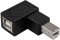 Duttek USB B 2.0 Adapter, USB 2.0 Type-B Printer Cable Adapter, Right Angle USB B 2.0 Male to Female Adapter for Printer Short Extension Cable for Printer, Scanner, Mobile HDD and More