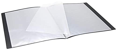 WAYTEX 931400 Protège Documents A4 40 Vues 20 Pochettes Couverture Polypro Noir