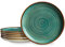ONEMORE Ceramic Dinner Plates Set of 6, 8.5 inch Small Stoneware Plates for Appetizer, Salad and Dessert. Oven, Microwave and Dishwasher Safe Plate, Stackable, Rustic Kitchen Porcelain Dish, Teal