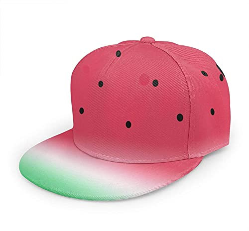 Oaieltj Unisex Baseball Cap Damen Herren Einstellbare Hip Hop Hut Mode Flache Schirmmütze Baseball Cap, Lustige Wassermelone Fruit, One size