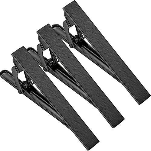 HAWSON Pince à cravate de 5,1 cm pour homme en 1 pièce, 3 pièces/4 pièces, pince à cravate pour homme skiny cravate, ensemble cadeau pour le travail, Métal