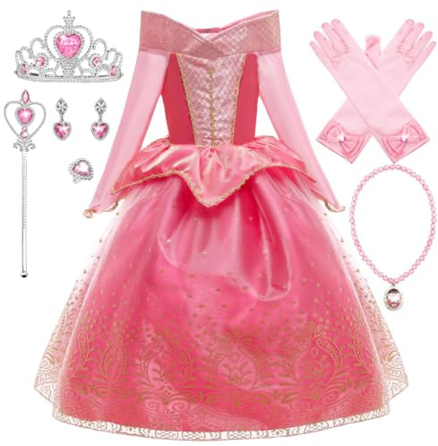 New front Costume da Principessa Abito delle Ragazze Fantasia Comunione Battesimo Vestito Principessa Bambina Festa di Halloween Compleanno Natale Carnevale Cerimonie