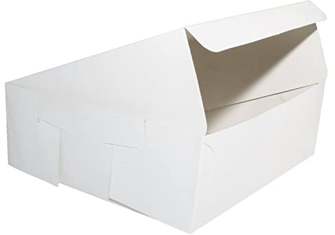 delisupplies 250 x Folding Cake Boxes 6 x 6 x 3 Cup Cake Muffin
