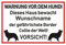 Samunshi® Aufkleber Border Collie Warnung - Schild Sticker Hinweisschild Warnschild Vorsicht Hund 8 x 5,3cm Border Collie Warnung schwarz