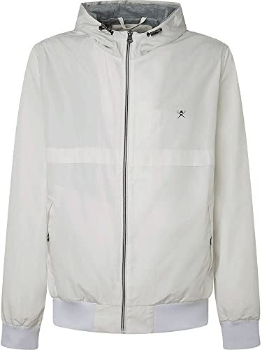 HACKETT LONDON Herren Heritage Windbreaker Regenmäntel, weiß, L