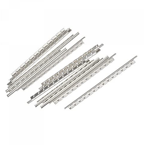sourcing map Paket von 24 Ukulele Bunddraht Griffbrett 12 Bund 1.8mm Silberton für Ersatz