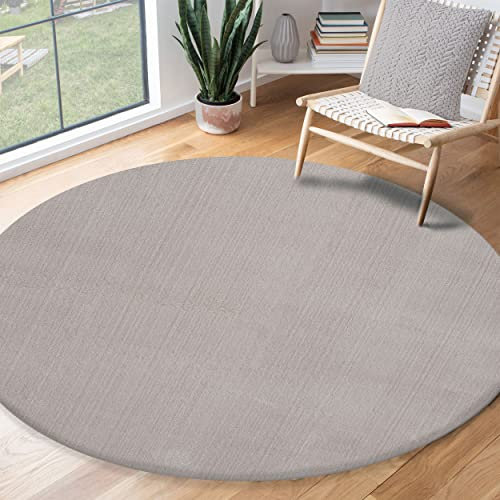 the carpet Relax rug for living room or bedroom in Sand 200 x 200 cm | washable up to 30 degrees | non-slip underside | modern and soft short pile rug | round - RELAX rug