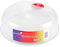 Homeshopa Couvercle pour assiette à micro-ondes, couvercle anti-éclaboussures pour micro-ondes avec aérations à vapeur, plastique transparent, ventilé, passe au lave-vaisselle, 25 cm (1 pièce)
