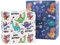 Geburtstags-Geschenkpapier für Kinder, Jungen und Mädchen, Dinosaurier-Geschenkpapier für Geburtstag, Babyparty, Kindergarten, Party, 2 Stile, insgesamt 8 Blätter, flach gefaltet, 50 x 70 cm pro Blatt