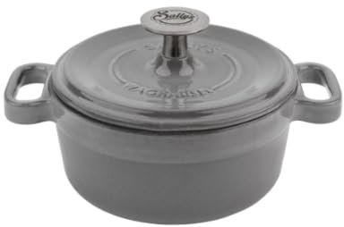 Sallys Gusseisen-Serviertopf 14 cm: Für Erstklassige Wärmeleitung und Langanhaltende Wärmespeicherung, Ofenfest, alle Herdarten… (Smokey Grey)