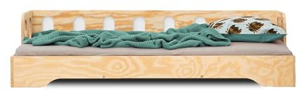 smartwood TILA 1S Kinderbett 100x200 | Montessori Bodenbett mit Lattenrost & Rausfallschutz | Für Jungen & Mädchen | Sicheres und Robustes Holzbett für Kinder ab 3 Jahren