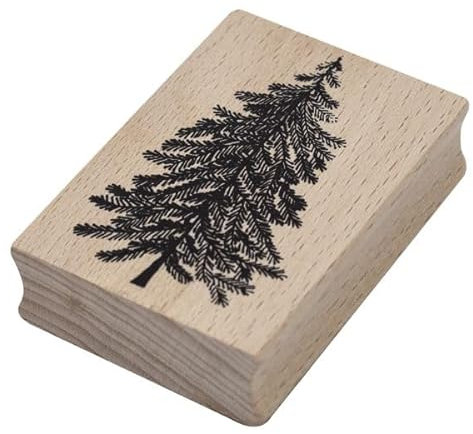 Artoz Stempel – Holzstempel – „Tanne“ – 70 x 50 mm – Motivstempel zum Kartenbasteln für Weihnachten, Einladungen, Grüße