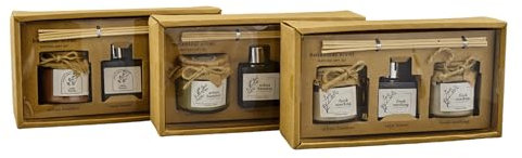Doni Bomboniere Matrimonio Set 2 Candele in Barattolo Profuma Ambienti Diffusore di Essenze Comunione Cresima Battesimo Porta Profumo Candela Profumata con Carta Avana E Spago sul Tappo Vetro