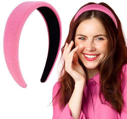 BOFUNX Haarreif Rosa Haarreif Breit Haarband Stirnband Haarschmuck für Damen Mädchen