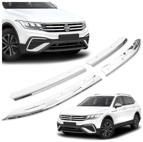 CHROMEMASTER | Kompatibel mit VW Tiguan 2020-2023 | Leisten für Kühlergrill, Zierblenden, Rostfreier Stahl Poliert | Perfekte Passform; Neues, Attraktives Erscheinungsbild des Fahrzeugs