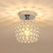 DAXGD Deckenlampe Moderne, Kristal Deckenleuchte E27 für Wohnzimmer, Mini Kristall Kronleuchter für Küche Esszimmer Schlafzimmer Flur Treppe(Ohne Glühbirnen)
