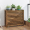 Air Conditioner Fence Screen Outdoor Wooden Cover for Outside Units - Flower Rack Thickened Board Outer Frame for Wood Air Conditioning Cover