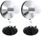 SAYAYO Suction Cup Hooks 2PCS Chrome Self Adhesive Hooks Vacuum Shower Sticky Towel Hook No Drill for Bathroom SUS304 Stainless Steel, Stick on Glass, Mirror, Tile
