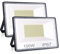 ANNIFUNLY Projecteur LED Extérieur 100W 10000LM, Spot 6500K Blanc Froid, IP67 Étanche pour Jardin Garage Patio Atelier, 2 Pièces