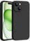 Silicone Case for iPhone 15 Case, Soft Ultra Slim Protective Shockproof Liquid Silicone Phone Case, Anti-Scratch Microfiber Lining-Black