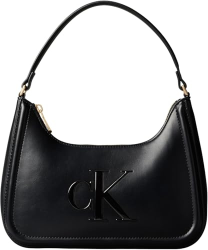 Calvin Klein Donna Borsa a Spalla Bold Small con Logo, Nero (Black), Taglia Unica