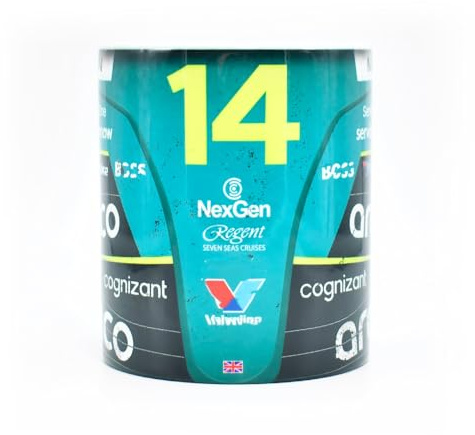 Alonso - Taza #14 2025 - Formula Racing - Fernando - Cars - One - Ideas de regalo - Taza de café y té - 300 ml - Merch - Recuerdo - Decoración del hogar - Fans divertidos - AMR verde y fibra de