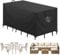 Aujink Housse Salon de Jardin Bâche Housse Table de Jardin Tissu Oxford 420D Couverture de Protection Meubles Exterieur Imperméable, Coupe-Vent, Anti-UV Housse de Meubles en rotin, Noir, 125x63x74 cm