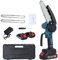550W Mini Chainsaw Cordless for Tree Trimming, Electric Battery Chainsaw with 2x1500mAh Batteries, 6 Inch Blade & Anti-Splash Baffle, Automatic Oiler Pruning Saw for Wood Cutting & Limb Pruning Green