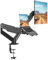 suptek Monitor Laptop Mount Stand,Adjustable Dual Monitor Arms Desk Mount for 13-18 Notebook and 17-32 Monitor, 2 in 1 Function Monitor Mount with Laptop Tray, Holds up to 10kg