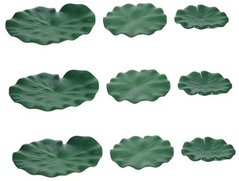 VICASKY 9pièces Lotus Artificielles Réalistes Pour Décoration De Jardin Bassin Plantes Flottantes Pour Aquariums Et Projets