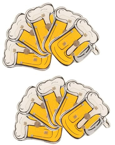 LIGIGWASH 15stücke Leuchtende Bierkrug-broschen Kreative Broschen Für Kleidung Cartoon-broschen Für Frauen Blinkende Bierkrug-brosche Brosche Als Festivalgeschenk Kragennadel Bierkrug-brosch