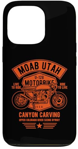 Moab Utah U-128 - Modellino di motocicletta stile retrò Custodia per iPhone 13 Pro