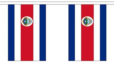 Costa Rica Fahne Wimpelkette 3 Meter 10 Flaggen FlagSuperstore