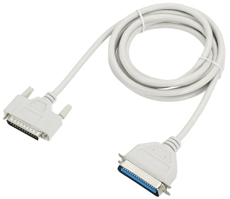 QUARKZMAN Cable Paralelo DB25 De 25 Pines 2.7m 8.9 Pies Color Beige | DB25 Macho A CN36 Macho 36 Pines, Para Impresora, Con Conectores Niquelados, Para Escáneres E Impresoras