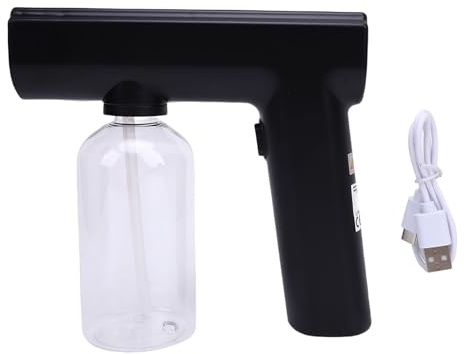 Buachois Elektrischer Zerstäuber Handheld, 250ml Elektrische Nebelpistole, Nanometer Nebelsprühpistole, Handgehaltenes Sprühflasche Sprühpistole Wiederaufladbarer Sprühgerät Nebelmaschine Nebelgerät