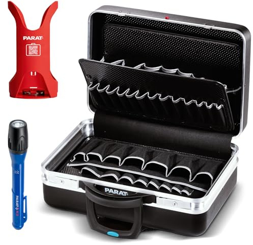 PARAT Werkzeugkoffer CLASSIC Roll X-Edition | Profi Werkzeug Koffer | Inkl. PARA-X Magnetic Can Holder + X-TREME® X2 LED Taschenlampe | Robuster Werkzeugkasten für Werkzeug