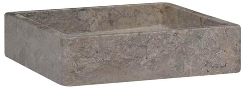 Lumanois Lavandino Grigio 40x40x10 cm in Marmo, Articoli di ferramenta,Prodotti idraulici,Articoli idraulici,Lavandini,Lavandini bagno, 22kg-149170