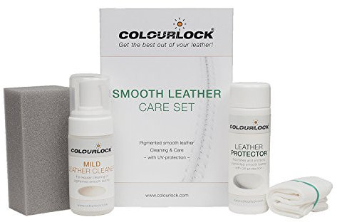 COLOURLOCK Kit Mantenimiento Cuero/Piel con Limpiador Suave Limpia, Mantiene y Protege el Cuero de sofás, Coches, Bolsos, Ropa