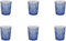 cristallo set 6 bicchieri acqua blu