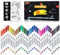 Shuttle Art 36 farbige Textilstifte, waschmaschinenfestes Textilstiftset mit 11 Vorlagen und 1 leeren Leinwand, Textilmarker, auf T-Shirts, Beutel, Kleidung, Sportschuhen, Jeans zur Verwendung