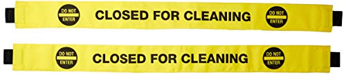 Closed for Cleaning Sign (2 Pack) with Do Not Enter Emblem and Magnetic Ends Restroom Door Barrier